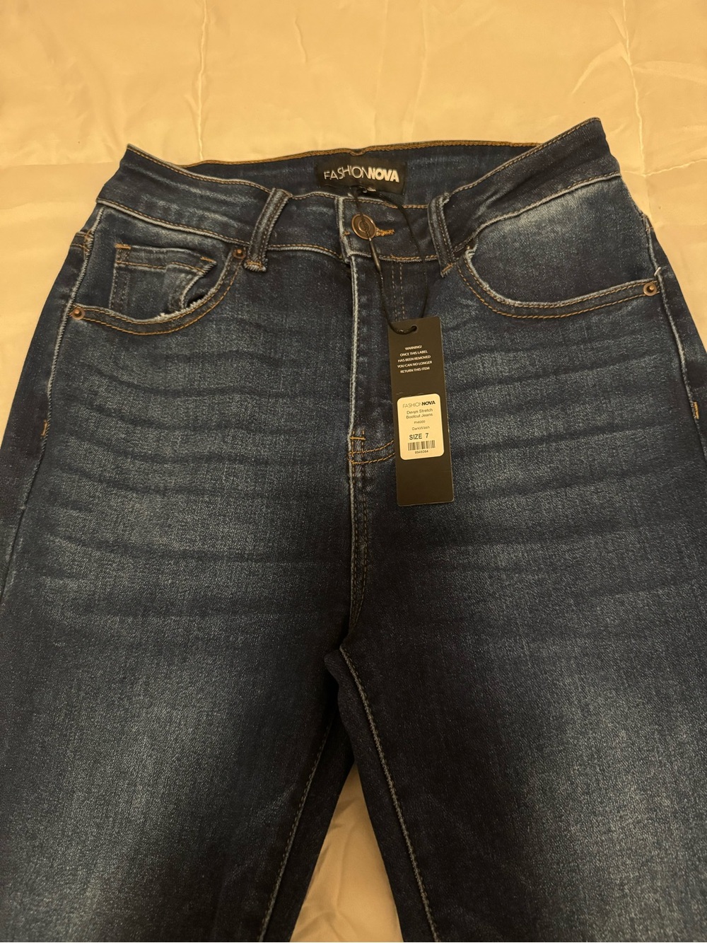 Fashion Nova Dark Wash High-Rise Skinny Jeans